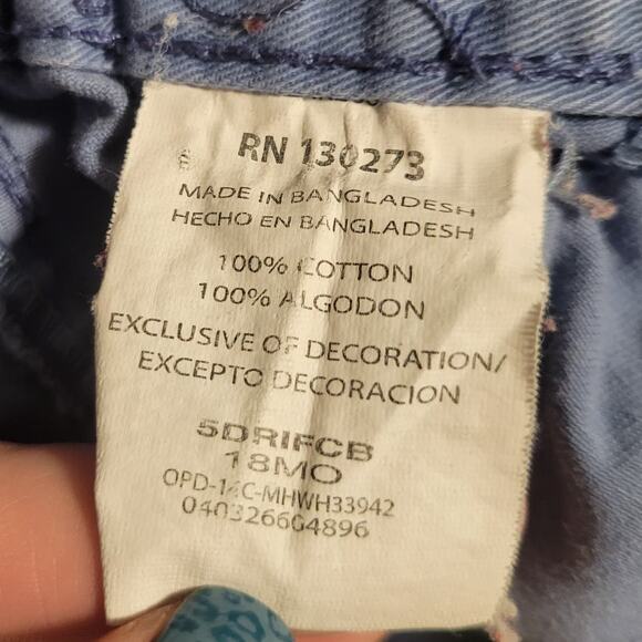 Boys Cargo Shorts Blue Size 18 Months - Picture 2 of 4